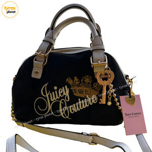 Exclusive Juicy Couture BLACK Liquorice The Key To Juicy Dome Satchel Crossbody